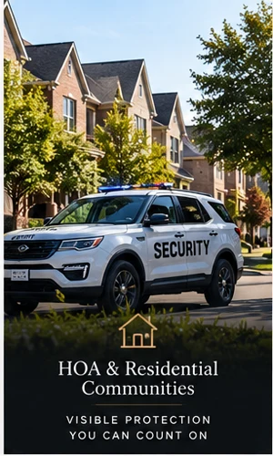 Patrol vehicle at a residential community