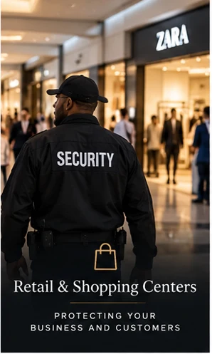 Officer at a shopping center